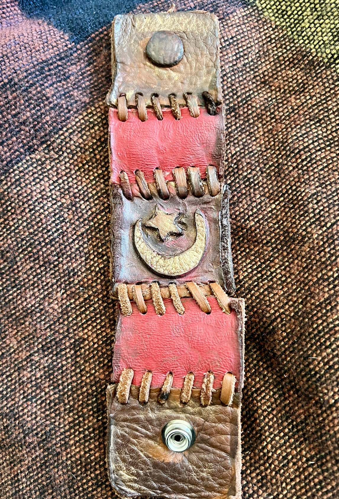 LEATHER BAND MOON AND STAR - #B109