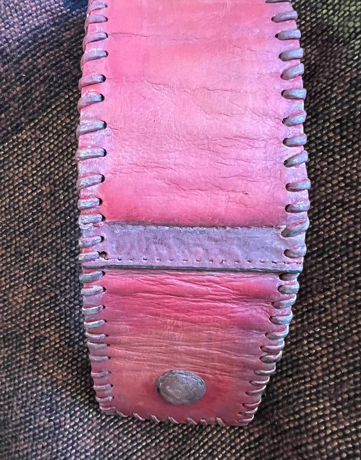 LEATHER BAND ALLOVER RED - #B122