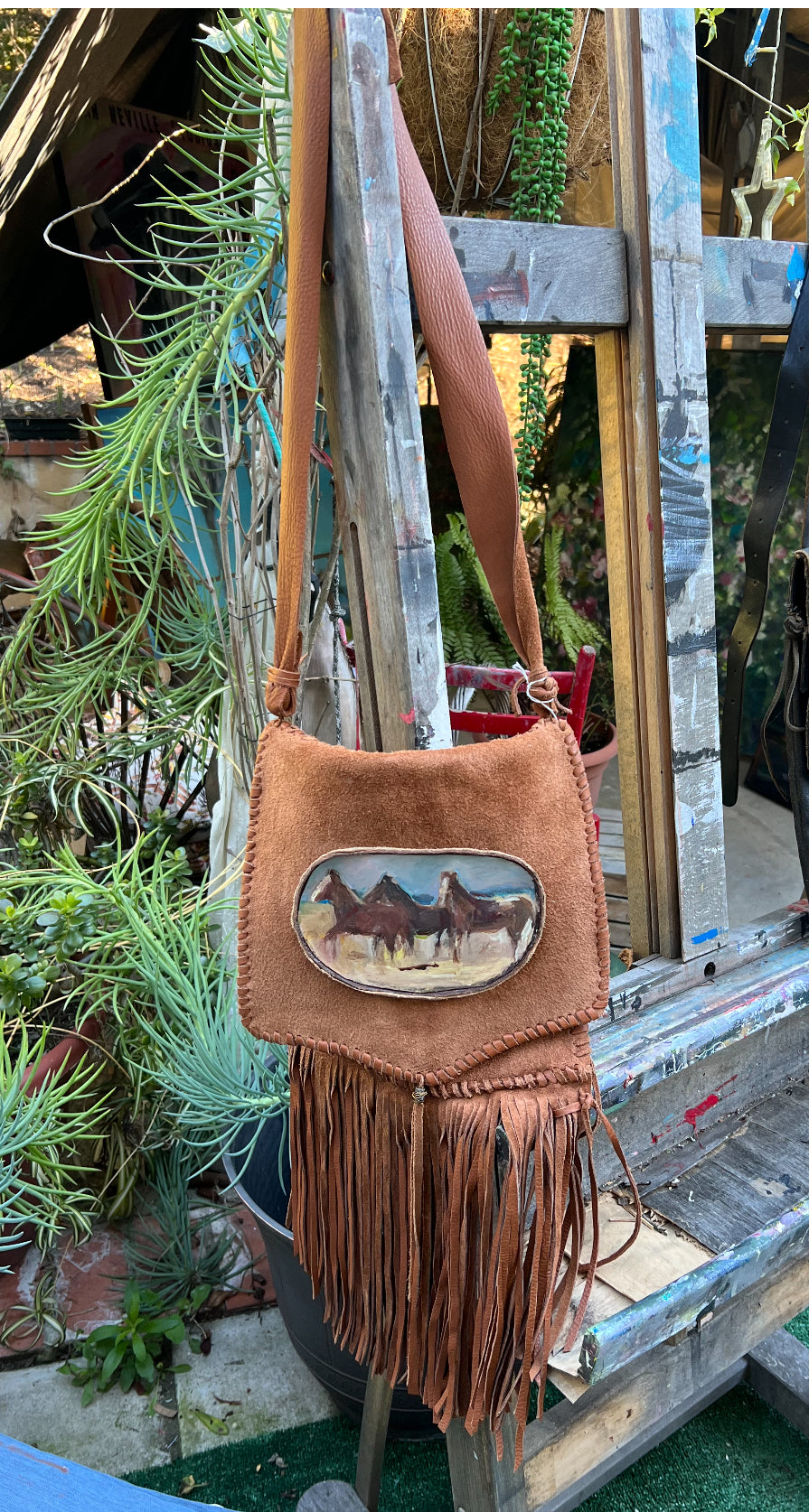 LEATHER CUSTOM FRINGE PURSE