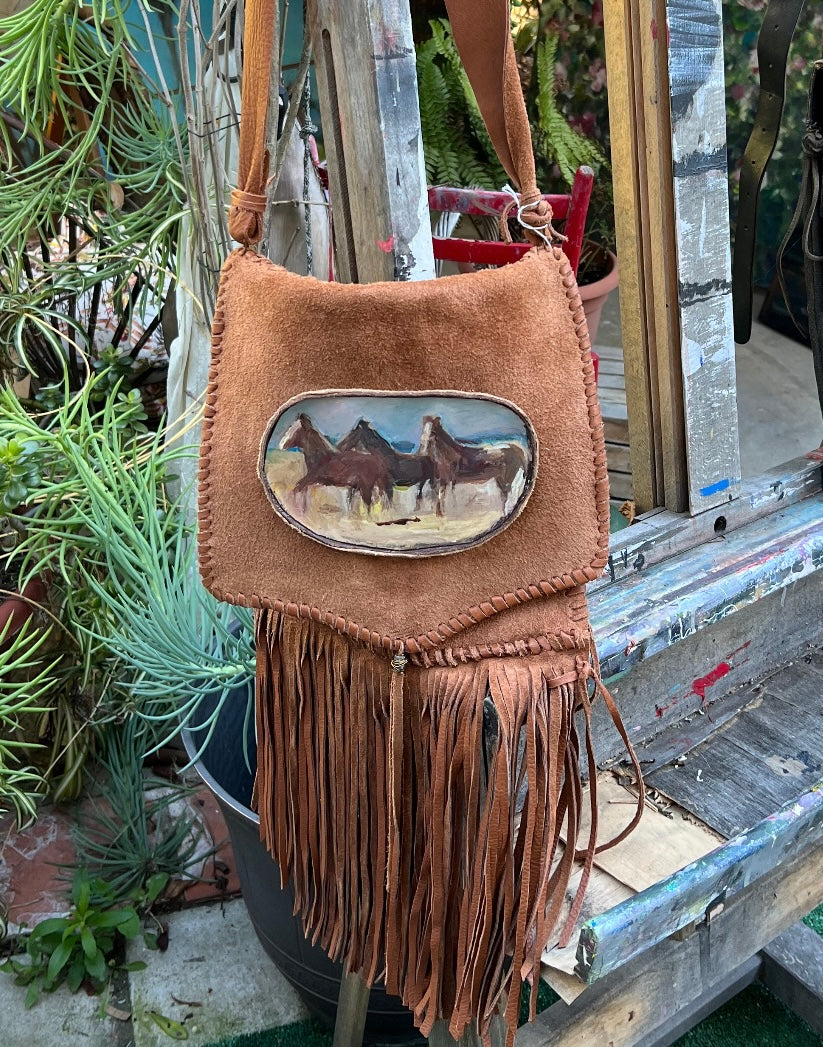 LEATHER CUSTOM FRINGE PURSE