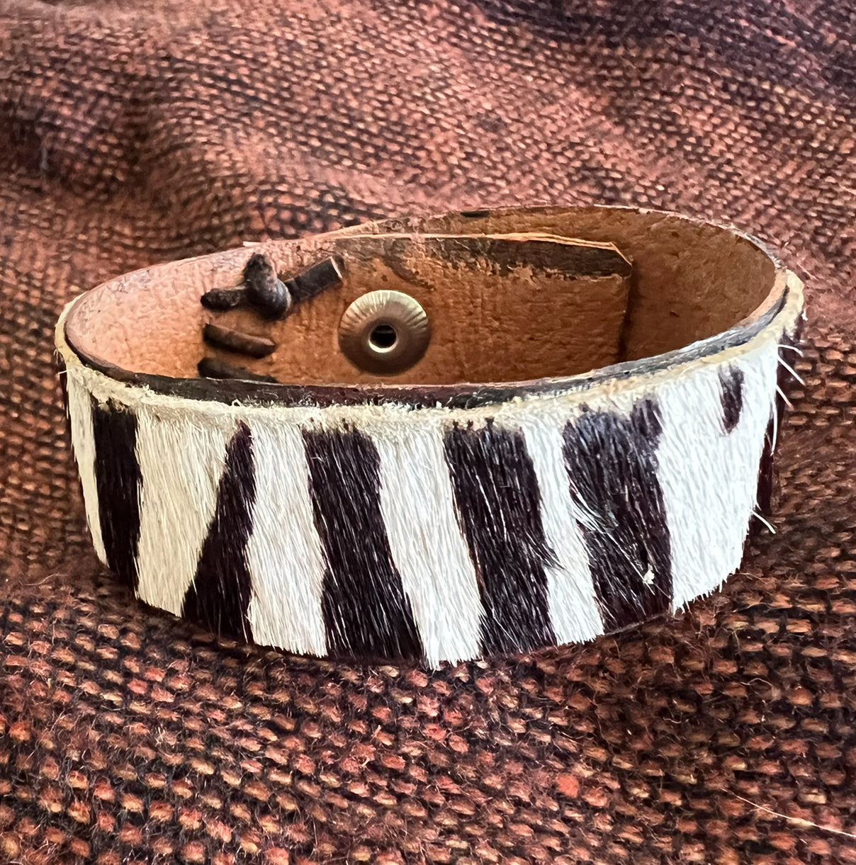 LEATHER BAND ZEBRA PRINT - #B106