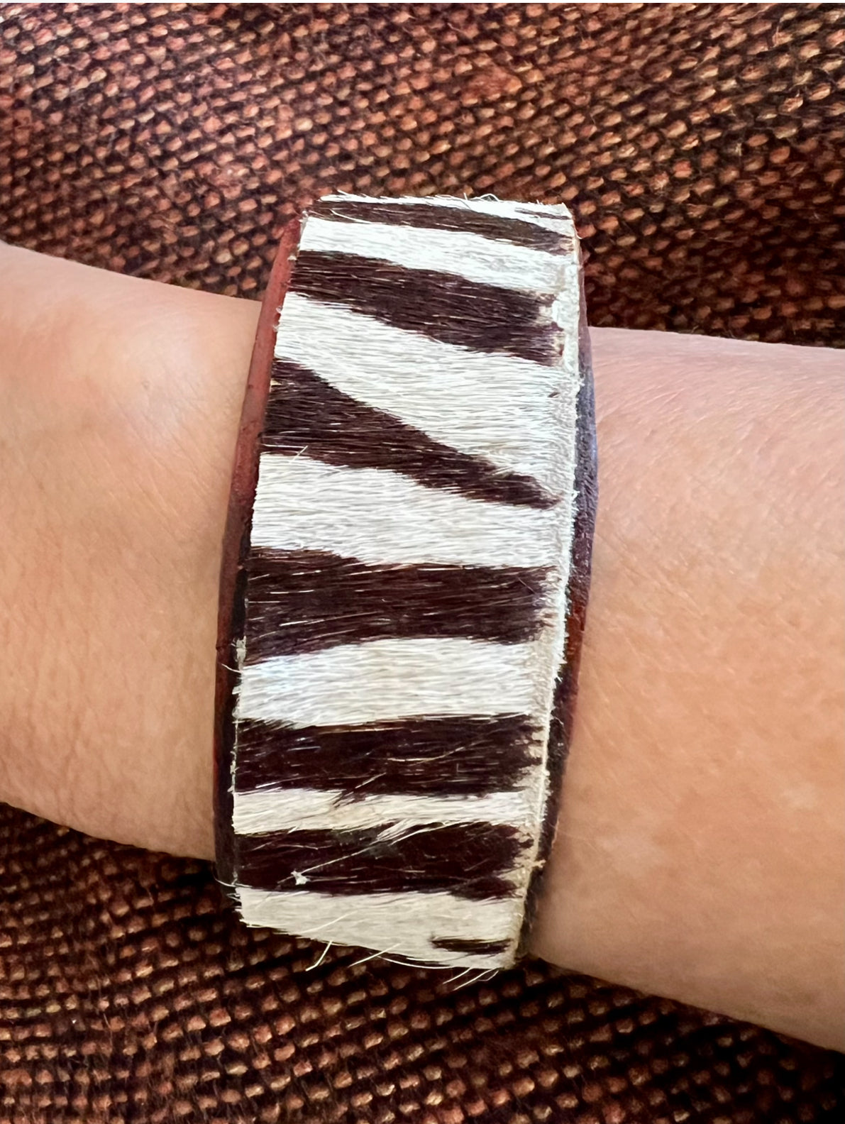 LEATHER BAND ZEBRA PRINT - #B106