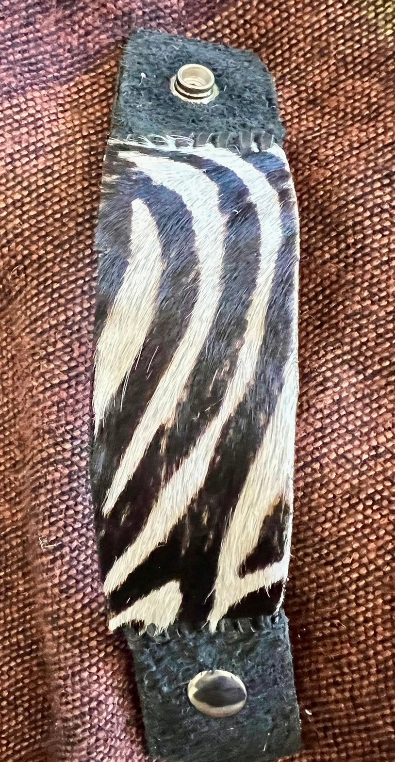 LEATHER BAND ZEBRA PRINT WITH BLACK - #B118