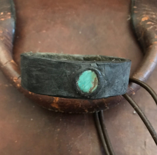 LEATHER BAND WITH TURQUOISE STONE-#B139